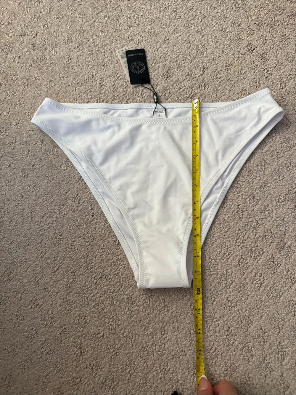 White High-Cut Bikini Bottom Cheeky Swim Beach Vacation White Bikini Bottom